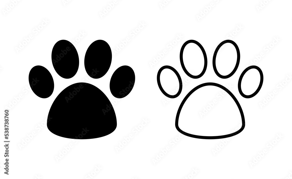 Paw icon vector for web and mobile app. paw print sign and symbol. dog or cat paw Paw icon vector for web and mobile app. paw print sign and symbol. dog or cat paw
