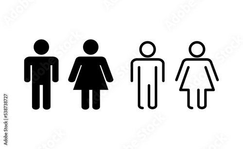 Man and woman icon vector for web and mobile app. male and female sign and symbol. Girls and boys