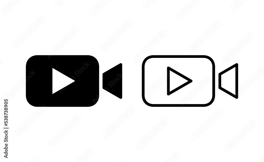 Video icon vector for web and mobile app. video camera sign and symbol. movie sign. cinema Video icon vector for web and mobile app. video camera sign and symbol. movie sign. cinema