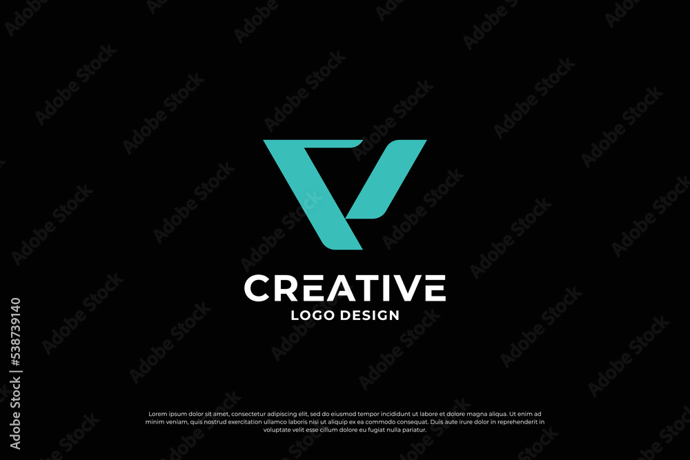 Letter v logo design template. Initial letters v. Creative v symbol. Letter v logo design template. Initial letters v. Creative v symbol.
