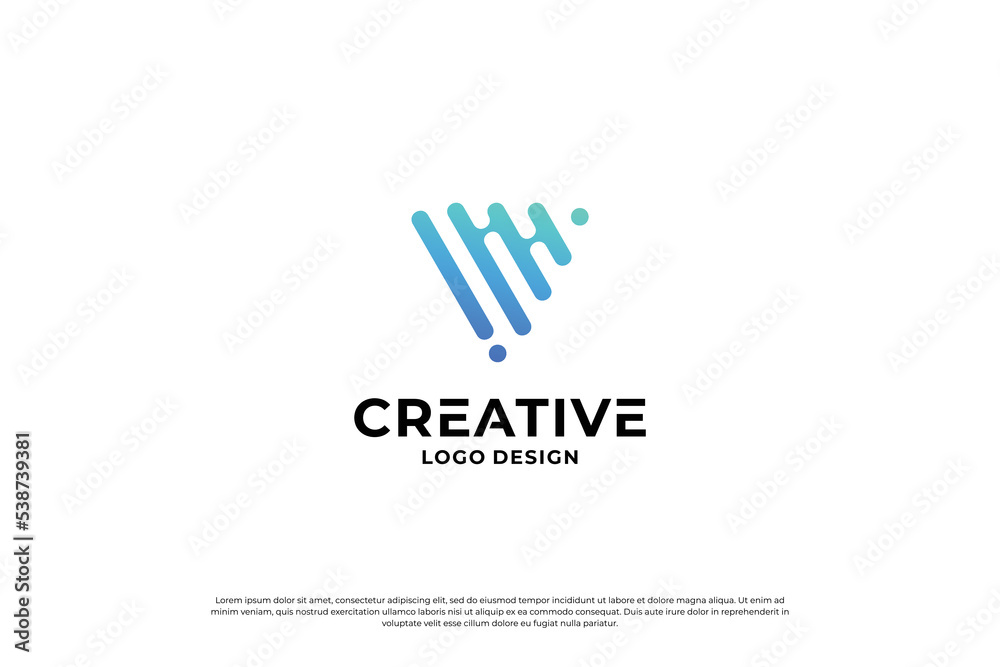 Letter v logo design template. Initial letters v. Creative v symbol. Letter v logo design template. Initial letters v. Creative v symbol.