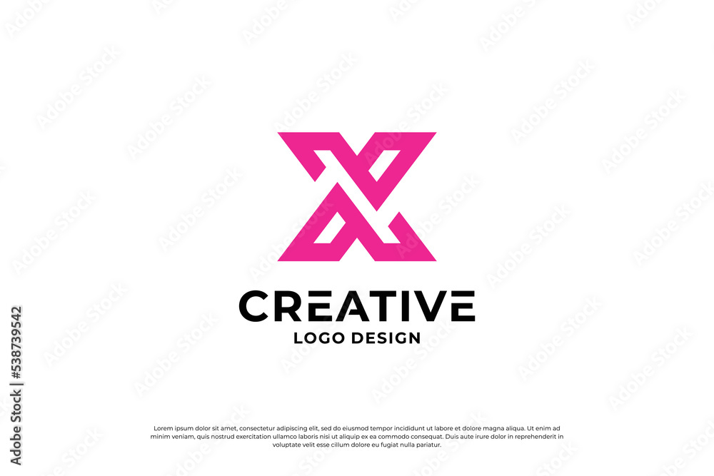 Letter x logo design template. Initial letters X. Creative X symbol. Letter x logo design template. Initial letters X. Creative X symbol.