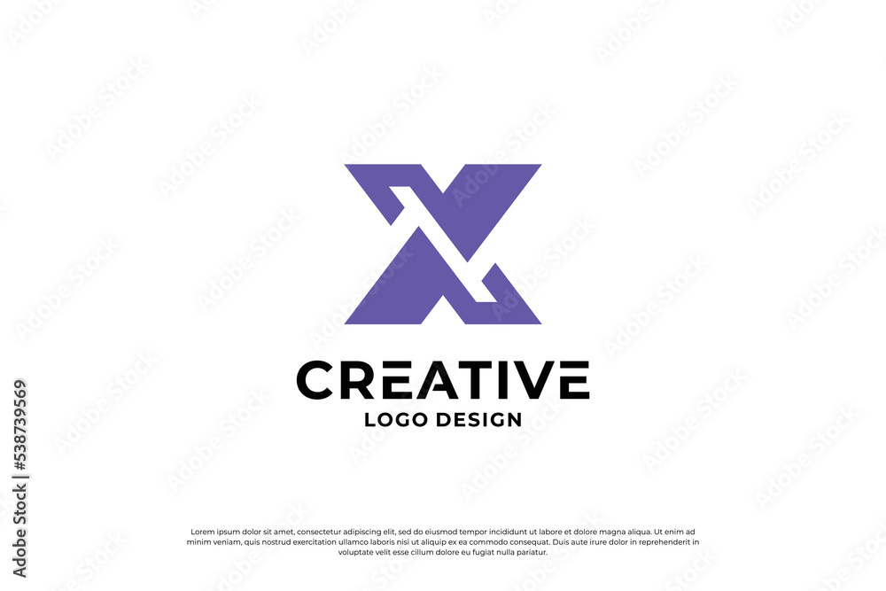 Letter x logo design template. Initial letters X. Creative X symbol. Letter x logo design template. Initial letters X. Creative X symbol.