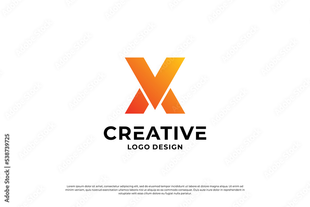 Letter x logo design template. Initial letters X. Creative X symbol. Letter x logo design template. Initial letters X. Creative X symbol.