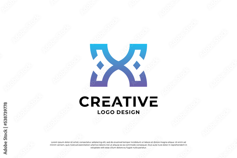 Letter x logo design template. Initial letters X. Creative X symbol. Letter x logo design template. Initial letters X. Creative X symbol.