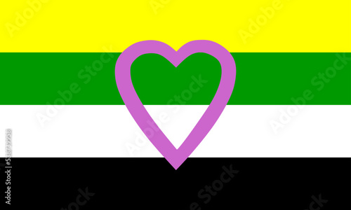 Skoliosexual flag pride vector illustration. Skoliosexuality is sexual orientation, where the individual only feels sexual attraction towards those whose gender does not align with their birth sex.