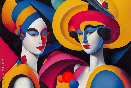 Obraz na plátně Festival illustration carnival art background party celebration artwork fashion