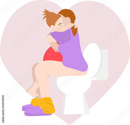 mom and daughter hugging in the bathroom real motherhood vector