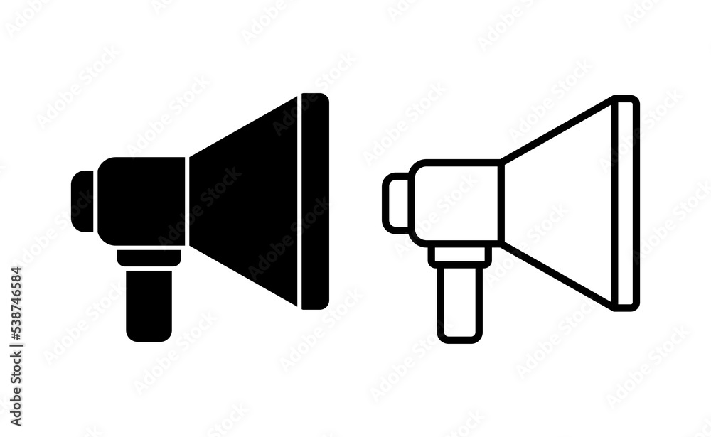 Megaphone icon vector for web and mobile app. Loudspeaker sign and symbol