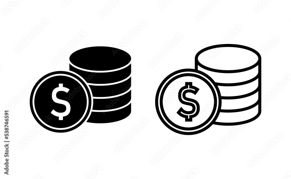Money icon vector for web and mobile app. Money sign and symbol Money icon vector for web and mobile app. Money sign and symbol