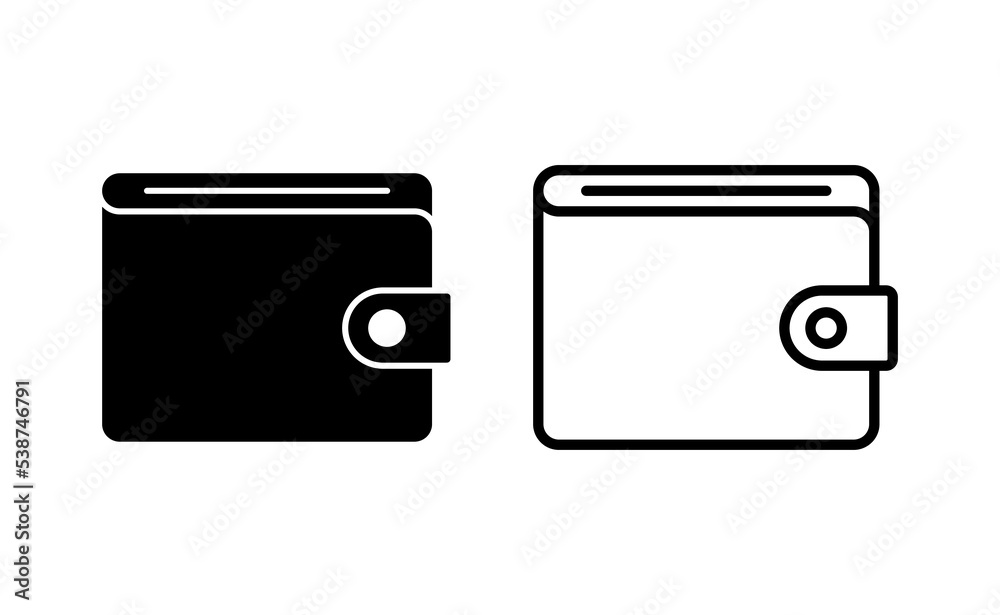 Wallet icon vector for web and mobile app. wallet sign and symbol Wallet icon vector for web and mobile app. wallet sign and symbol