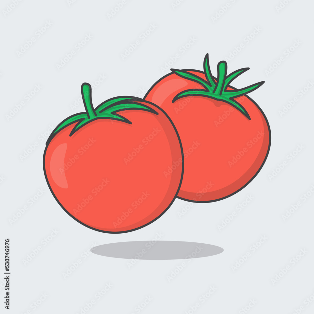 Tomato Cartoon Vector Illustration. Fresh Tomato Flat Icon Outline. Tomato Tomato Cartoon Vector Illustration. Fresh Tomato Flat Icon Outline. Tomato