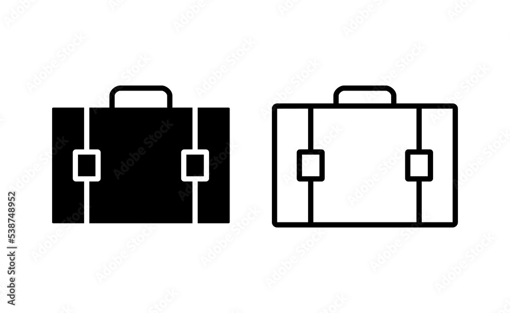 Briefcase icon vector for web and mobile app. suitcase sign and symbol. luggage symbol. Briefcase icon vector for web and mobile app. suitcase sign and symbol. luggage symbol.