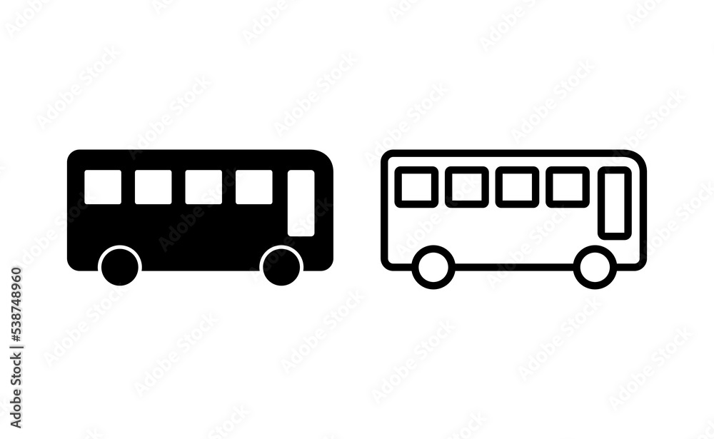 Bus icon vector for web and mobile app. bus sign and symbol. transport symbol Bus icon vector for web and mobile app. bus sign and symbol. transport symbol