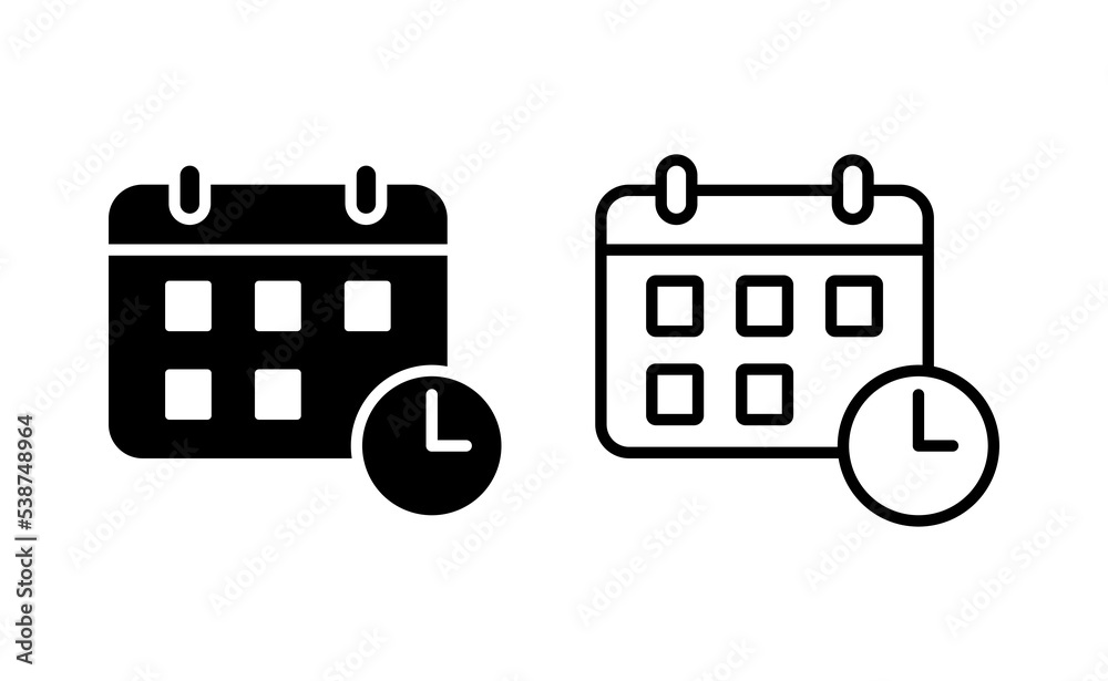Calendar icon vector for web and mobile app. Calender sign and symbol. Schedule icon symbol Calendar icon vector for web and mobile app. Calender sign and symbol. Schedule icon symbol