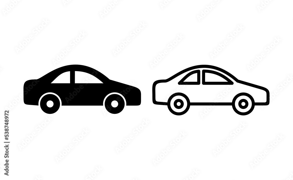 Car icon vector for web and mobile app. car sign and symbol. small sedan Car icon vector for web and mobile app. car sign and symbol. small sedan