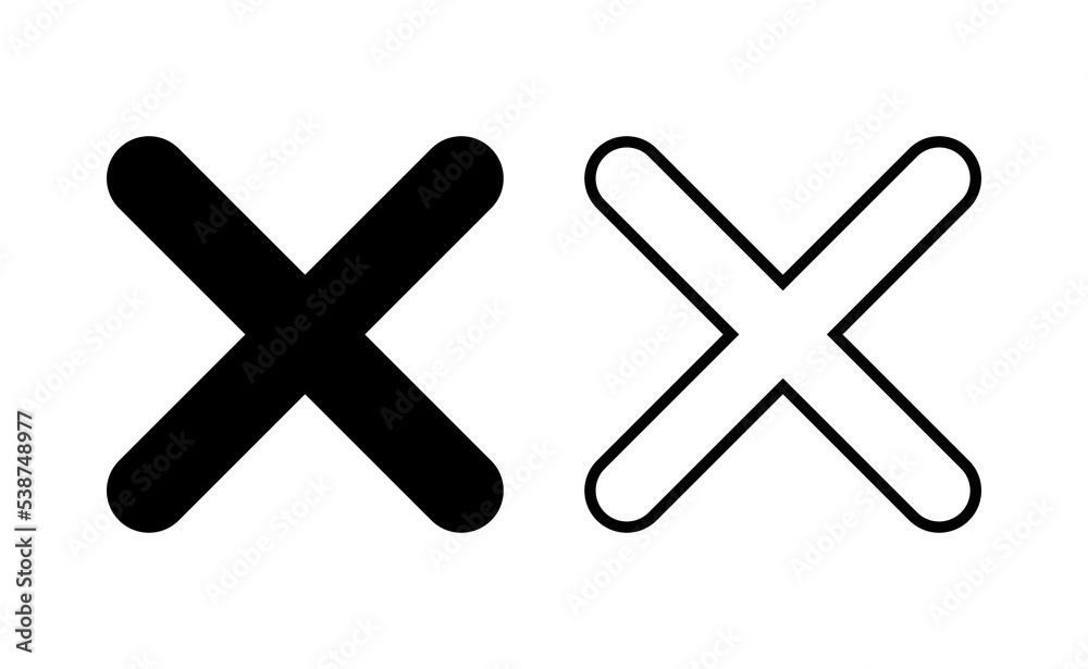 Close icon vector for web and mobile app. Delete sign and symbol. cross sign Close icon vector for web and mobile app. Delete sign and symbol. cross sign
