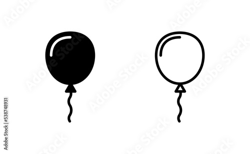 Balloon icon vector for web and mobile app. Party balloon sign and symbol