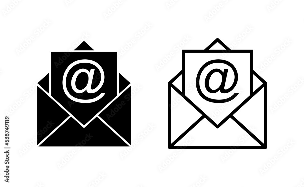 Mail icon vector for web and mobile app. email sign and symbol. E-mail icon. Envelope icon Mail icon vector for web and mobile app. email sign and symbol. E-mail icon. Envelope icon