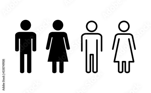Man and woman icon vector for web and mobile app. male and female sign and symbol. Girls and boys