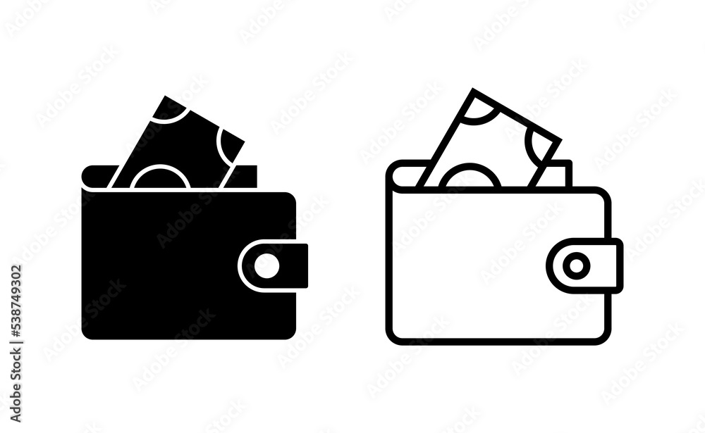 Wallet icon vector for web and mobile app. wallet sign and symbol Wallet icon vector for web and mobile app. wallet sign and symbol