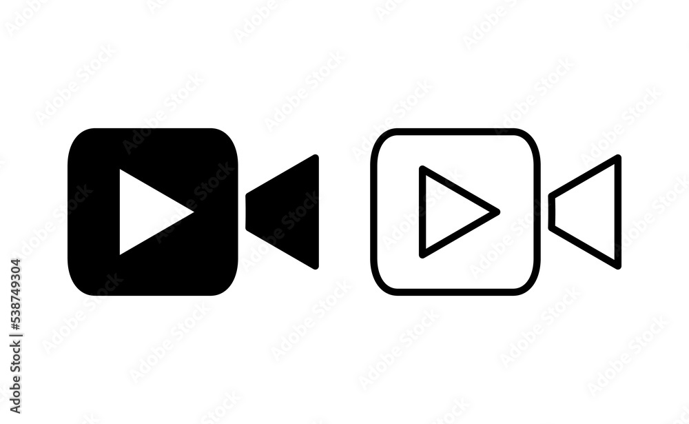 Video icon vector for web and mobile app. video camera sign and symbol. movie sign. cinema Video icon vector for web and mobile app. video camera sign and symbol. movie sign. cinema