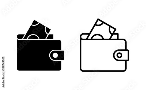 Wallet icon vector for web and mobile app. wallet sign and symbol