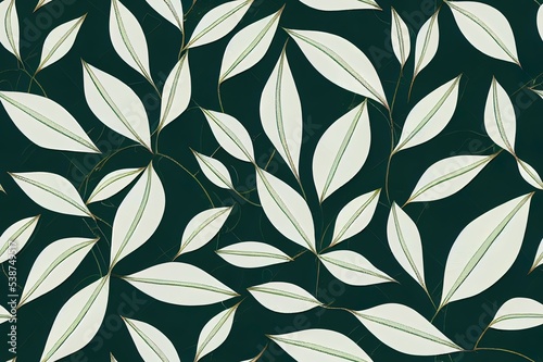Green Floral brush strokes seamless pattern background for fashion prints, graphics, backgrounds and crafts