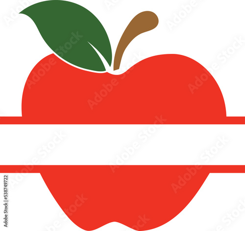 Teacher Apple Monogram