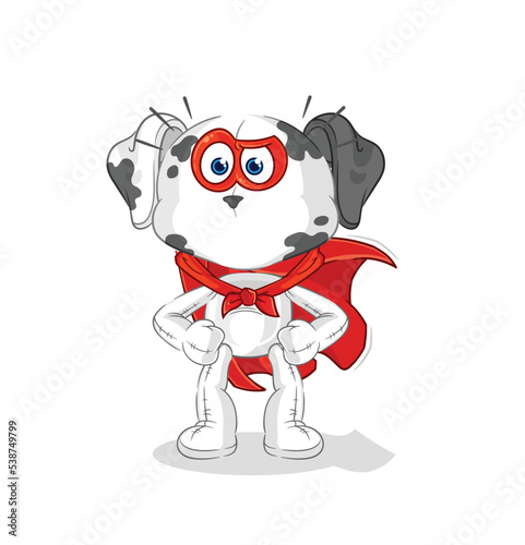 dalmatian dog heroes vector. cartoon character