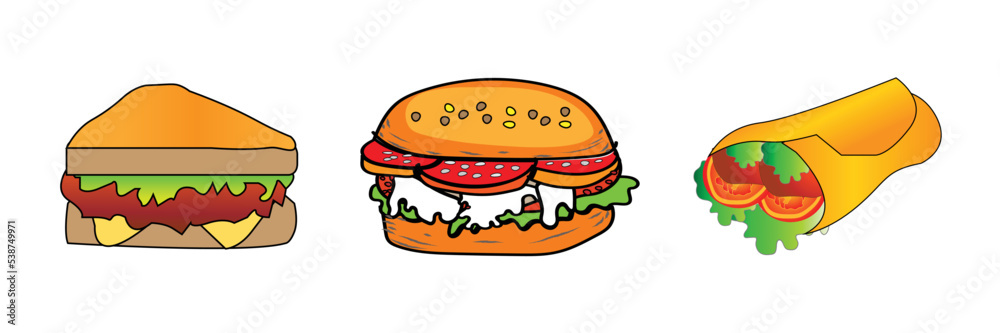 Delicious burger food image design Delicious burger food image design