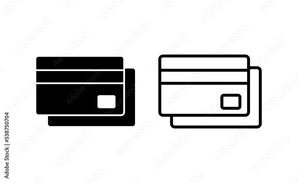 Credit card icon vector for web and mobile app. Credit card payment sign and symbol Credit card icon vector for web and mobile app. Credit card payment sign and symbol