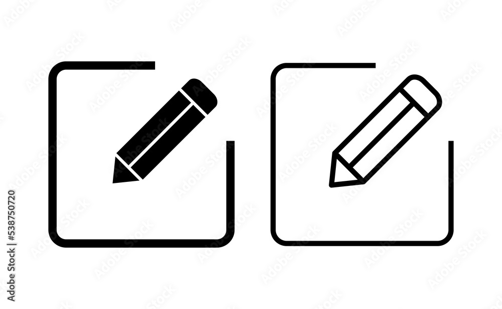 Edit icon vector for web and mobile app. edit document sign and symbol. edit text icon. pencil. sign up Edit icon vector for web and mobile app. edit document sign and symbol. edit text icon. pencil. sign up