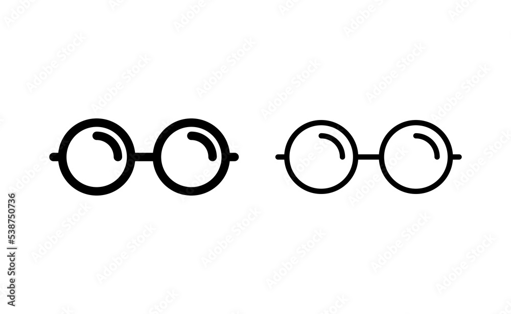 Glasses icon vector for web and mobile app. Glasses sign and symbol Glasses icon vector for web and mobile app. Glasses sign and symbol