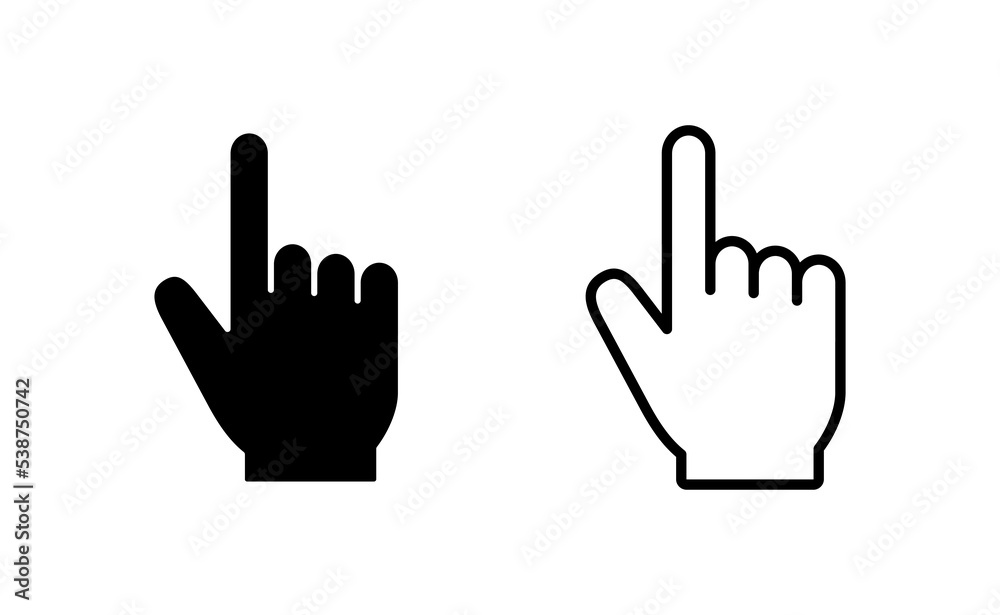 Hand cursor icon vector for web and mobile app. cursor sign and symbol. hand cursor icon clik Hand cursor icon vector for web and mobile app. cursor sign and symbol. hand cursor icon clik