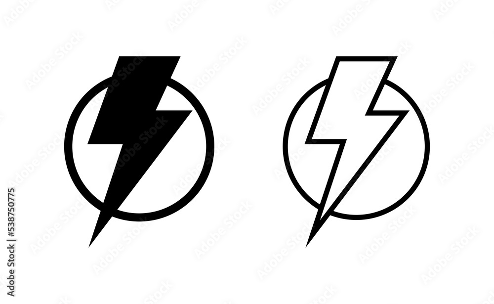 Lightning icon vector for web and mobile app. electric sign and symbol. power icon. energy sign Lightning icon vector for web and mobile app. electric sign and symbol. power icon. energy sign
