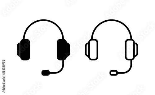 Headphone icon vector for web and mobile app. headphone sign and symbol