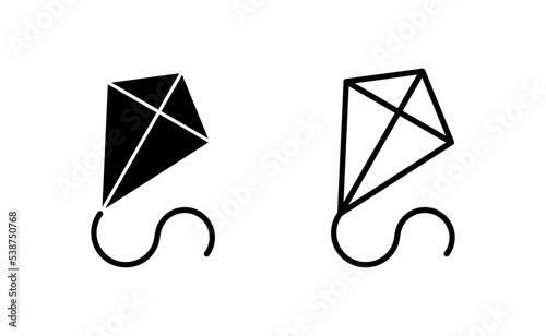 Kite icon vector for web and mobile app. kite sign and symbol