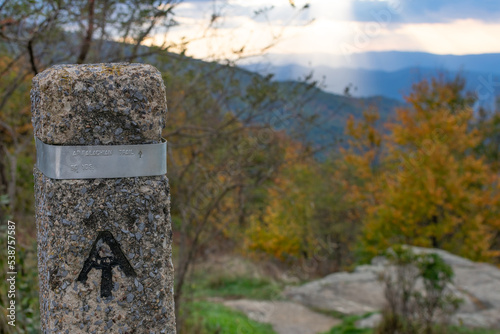 Εκτύπωση καμβά Appalachian Trailhead marker in Shenandoah National Park, Virginia