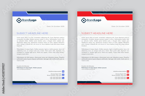 business corporate letterhead design template	