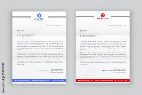 business corporate letterhead design template 