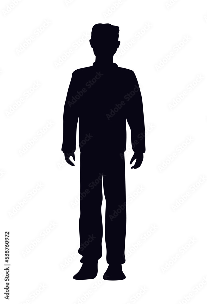 man standing silhouette style
