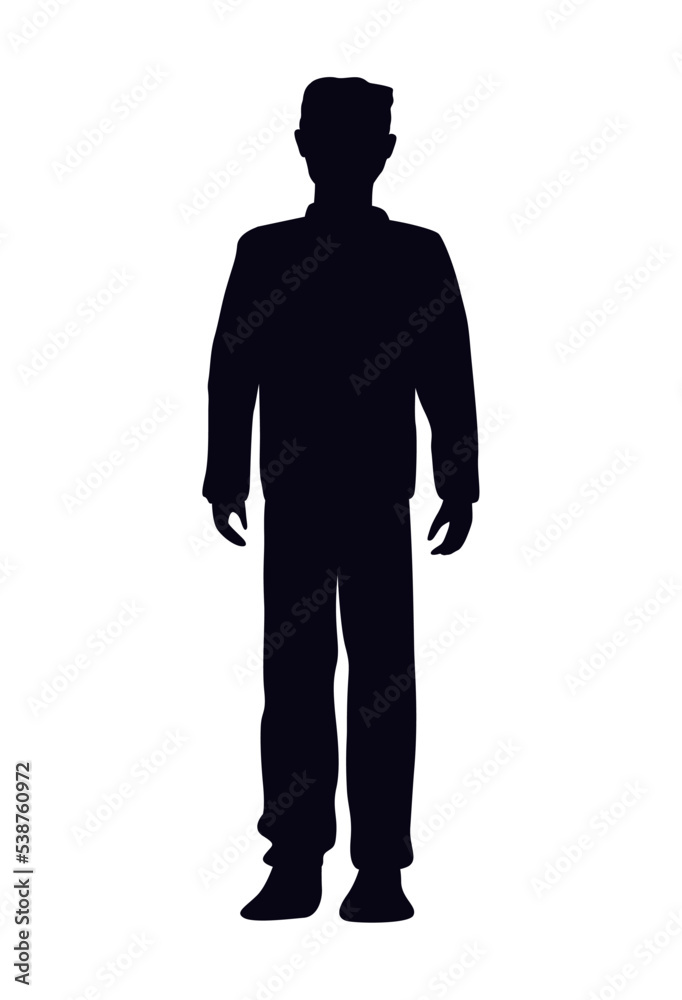 man standing silhouette style man standing silhouette style