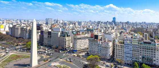 Keuken achterwand Buenos Aires Panorama Buenos Aires met Obelisk  © eskystudio