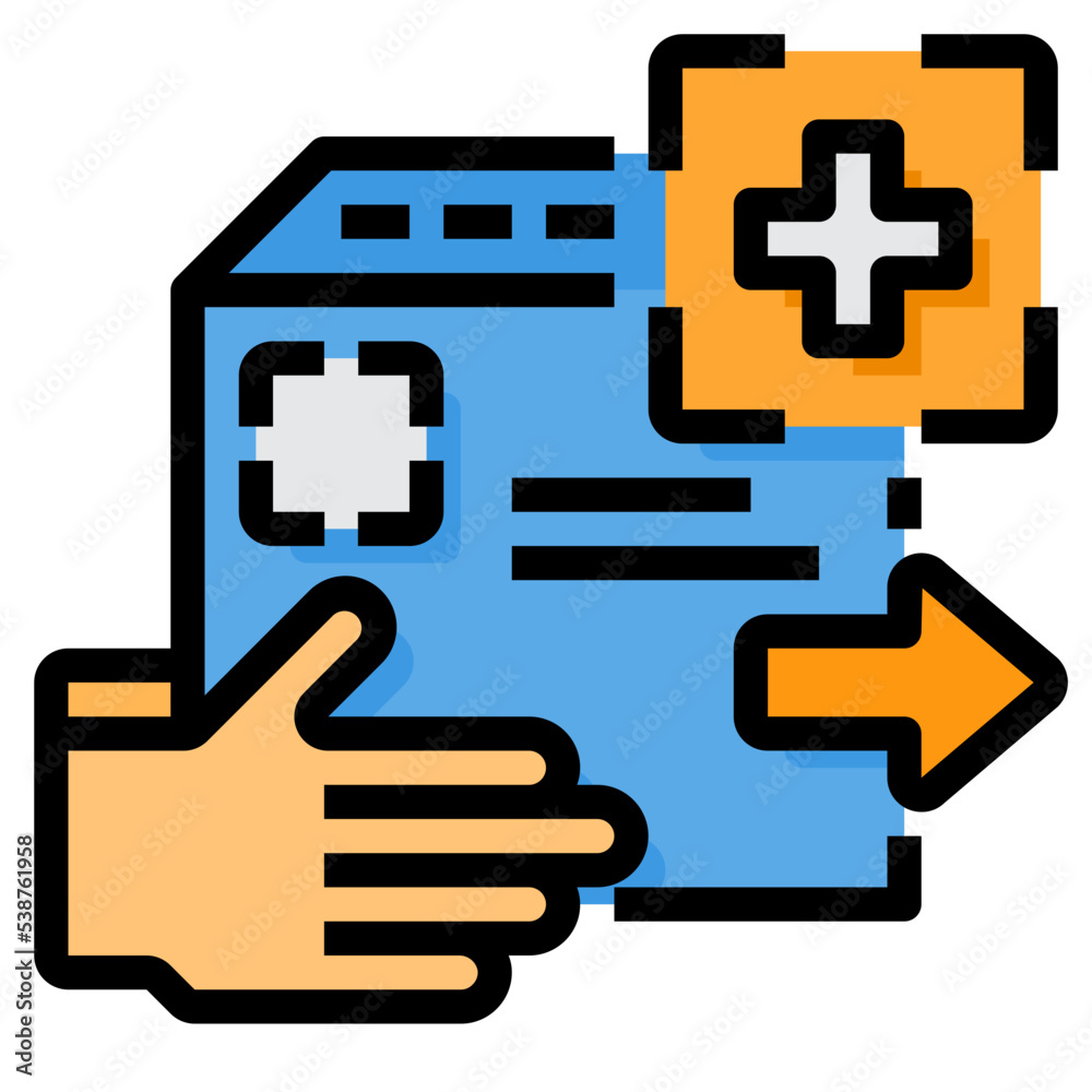 Obraz premium add filled outline icon