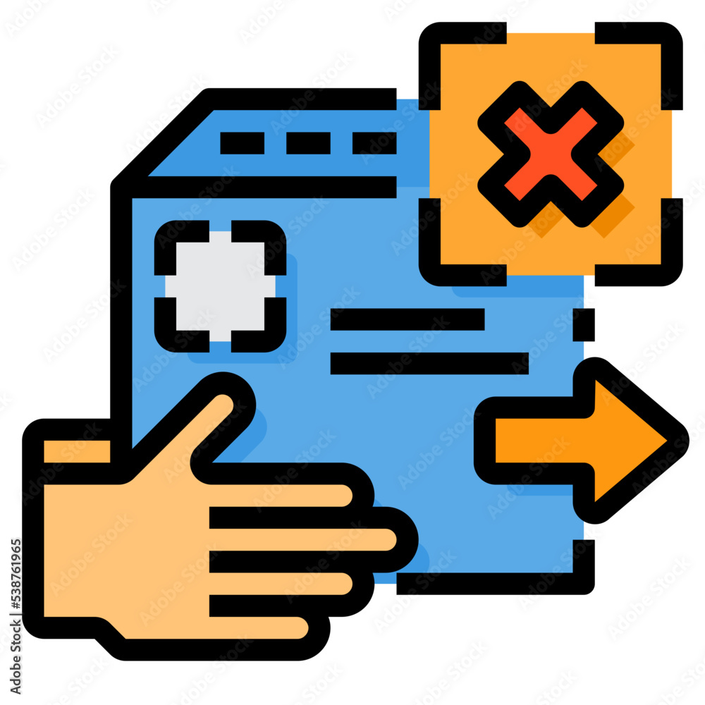 Obraz premium cancle filled outline icon