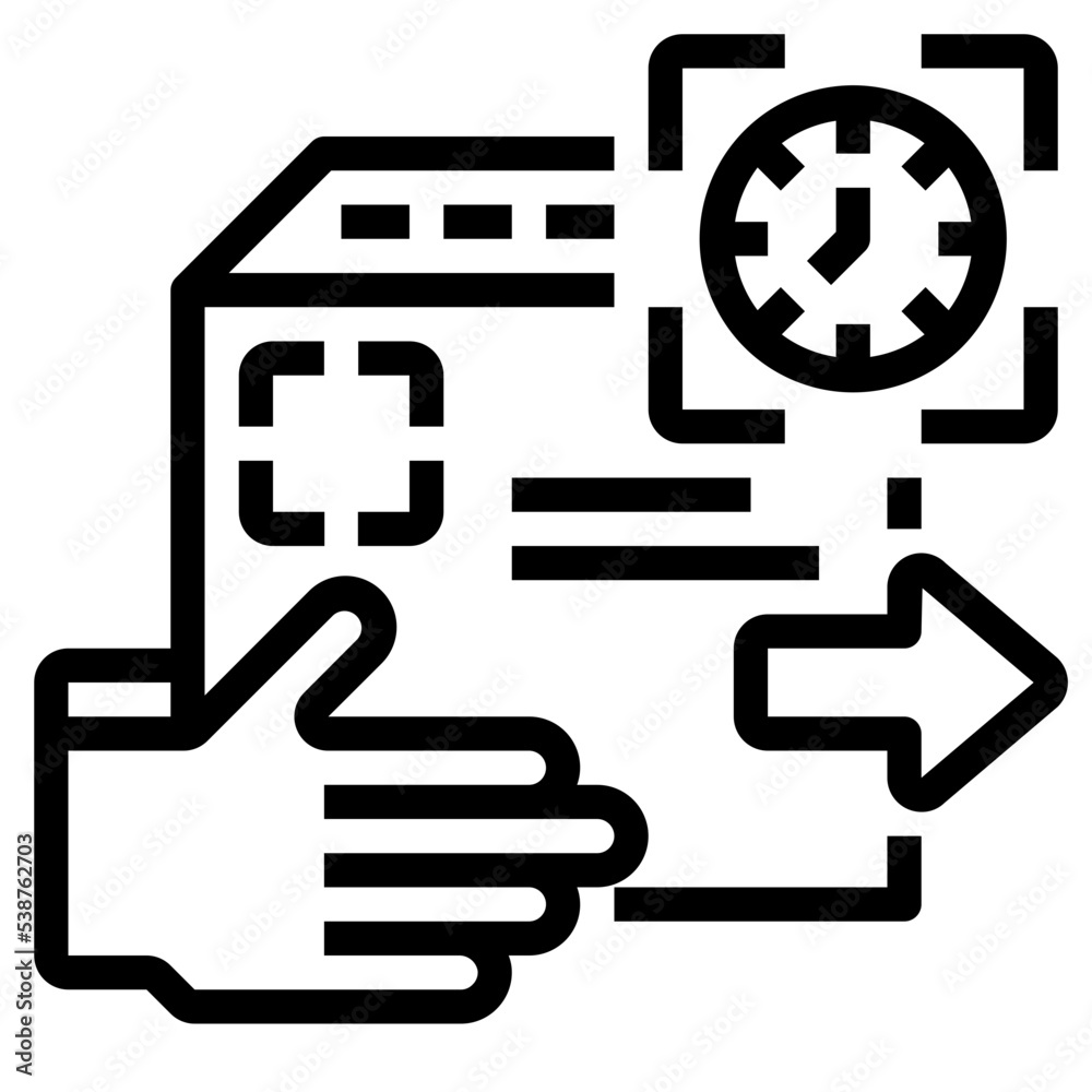 Obraz premium time outline icon