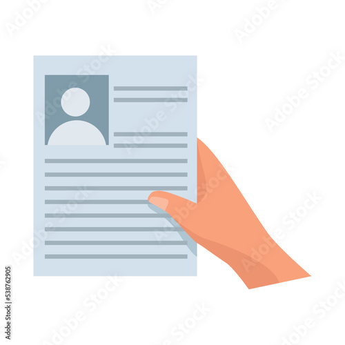 hand with curriculum document