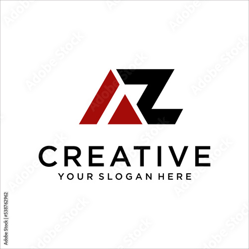 AZ, ZA Letter Logo Design Template