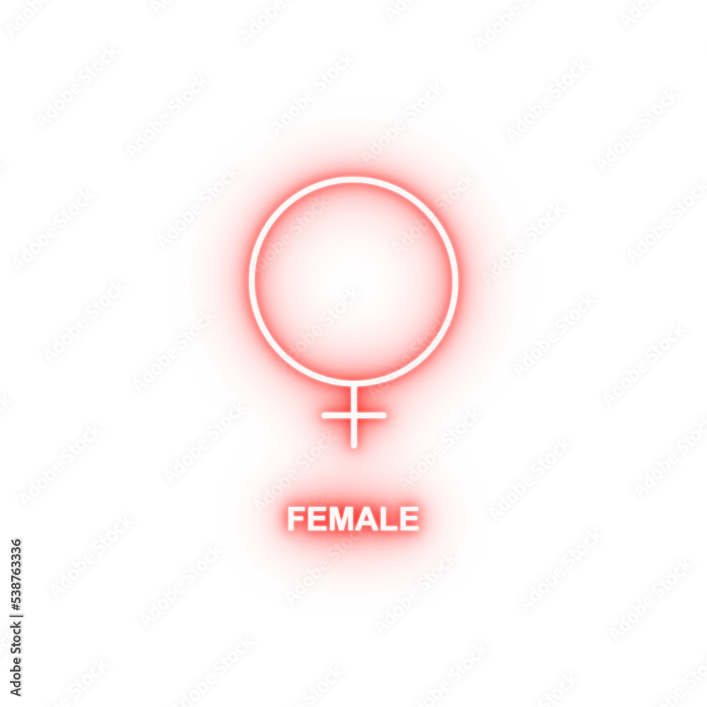 female sign neon icon female sign neon icon